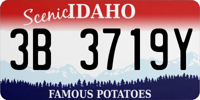 ID license plate 3B3719Y