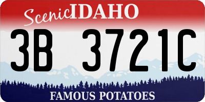 ID license plate 3B3721C