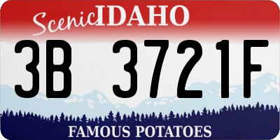 ID license plate 3B3721F