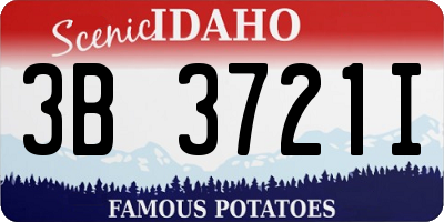ID license plate 3B3721I
