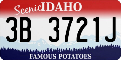 ID license plate 3B3721J