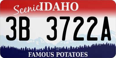 ID license plate 3B3722A
