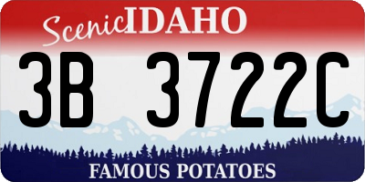 ID license plate 3B3722C
