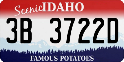 ID license plate 3B3722D