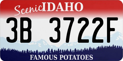 ID license plate 3B3722F