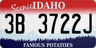 ID license plate 3B3722J