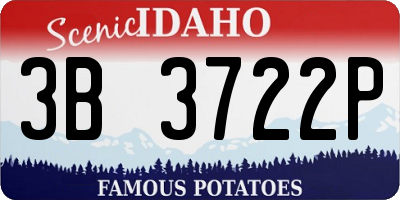 ID license plate 3B3722P