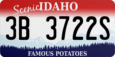 ID license plate 3B3722S
