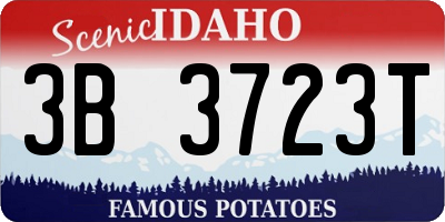 ID license plate 3B3723T