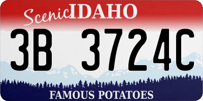ID license plate 3B3724C