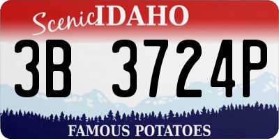 ID license plate 3B3724P