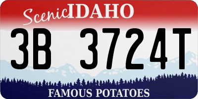 ID license plate 3B3724T