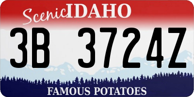 ID license plate 3B3724Z