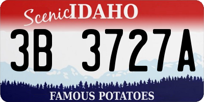 ID license plate 3B3727A