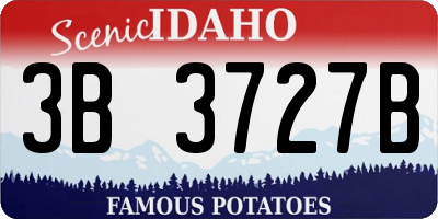 ID license plate 3B3727B