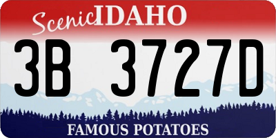 ID license plate 3B3727D