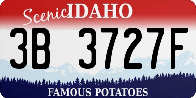ID license plate 3B3727F