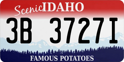 ID license plate 3B3727I