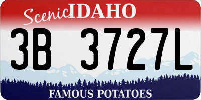ID license plate 3B3727L