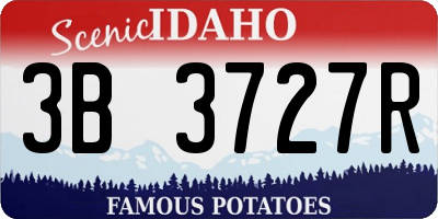 ID license plate 3B3727R