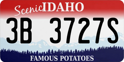 ID license plate 3B3727S