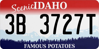 ID license plate 3B3727T