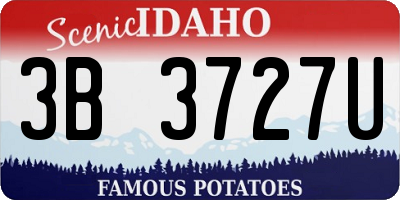 ID license plate 3B3727U