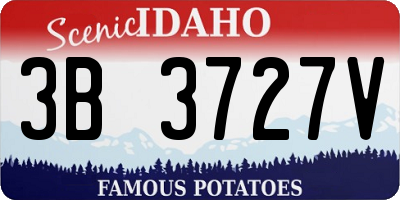 ID license plate 3B3727V