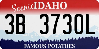 ID license plate 3B3730L