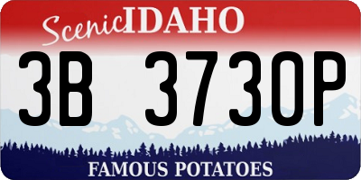 ID license plate 3B3730P