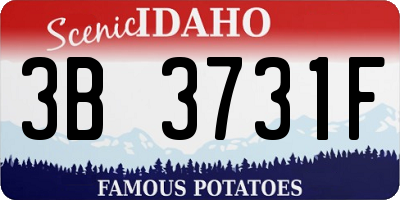 ID license plate 3B3731F