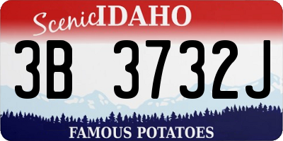 ID license plate 3B3732J