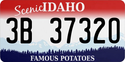 ID license plate 3B3732O