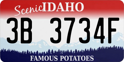 ID license plate 3B3734F