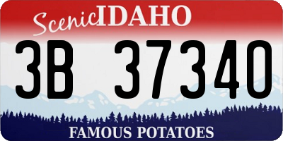 ID license plate 3B3734O