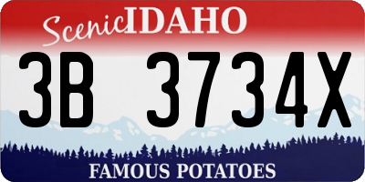 ID license plate 3B3734X