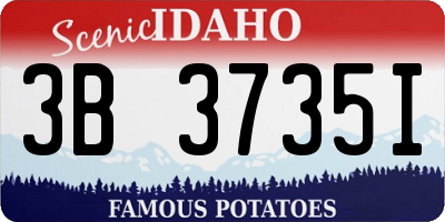 ID license plate 3B3735I