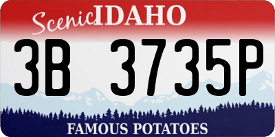 ID license plate 3B3735P
