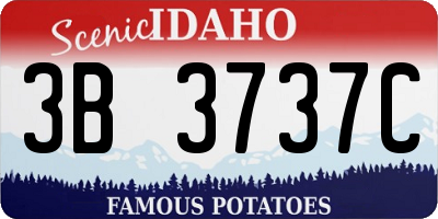 ID license plate 3B3737C
