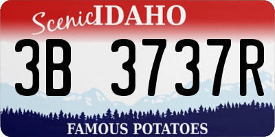 ID license plate 3B3737R