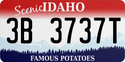 ID license plate 3B3737T