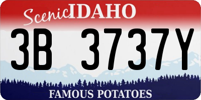 ID license plate 3B3737Y
