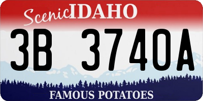 ID license plate 3B3740A