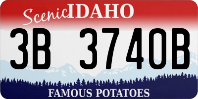 ID license plate 3B3740B