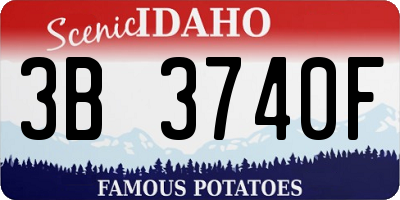 ID license plate 3B3740F