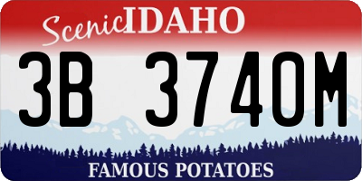 ID license plate 3B3740M