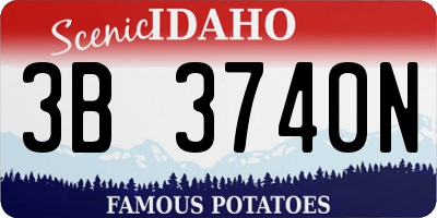 ID license plate 3B3740N