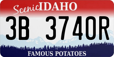 ID license plate 3B3740R