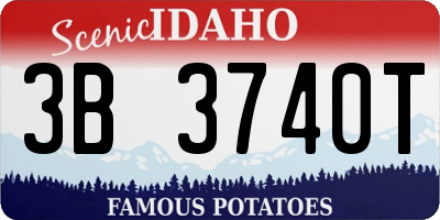 ID license plate 3B3740T