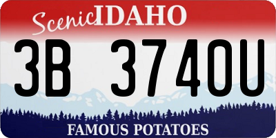 ID license plate 3B3740U